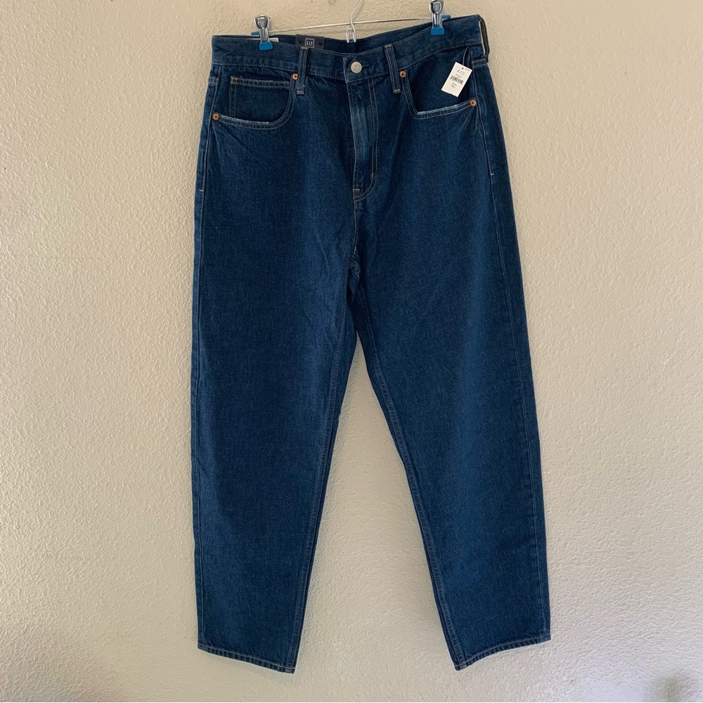 Gap High Rise Barrel Jeans NWT Size 12 Tall